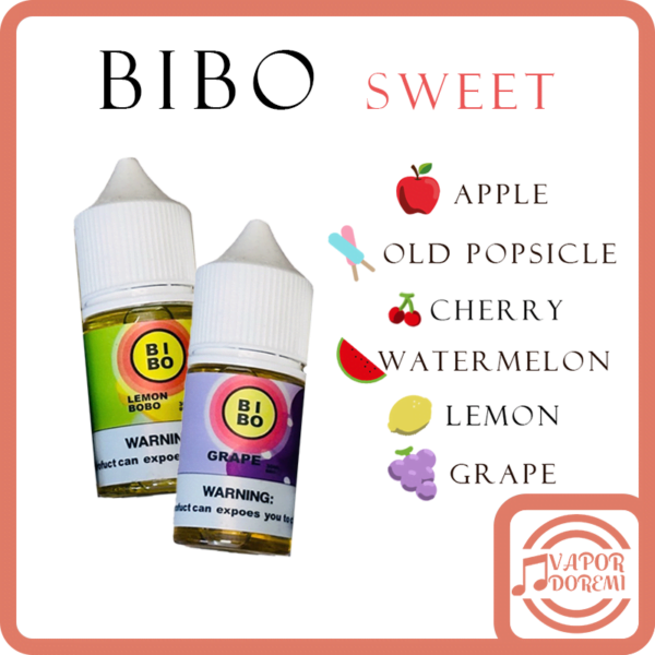 [2-3分涼]BIBO 甜心系列 蘋果糖|老冰棍冰棒|西瓜糖|檸檬泡泡糖|葡萄 小煙油 30ML 0MG/30MG