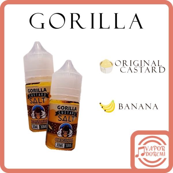 [美國品牌] [不涼]Gorilla-大猩猩 香草卡士達 香蕉卡士達 原裝正品 甜點之作 小煙油30ml (30mg\50mg) /大煙油60ml (3mg/6mg))