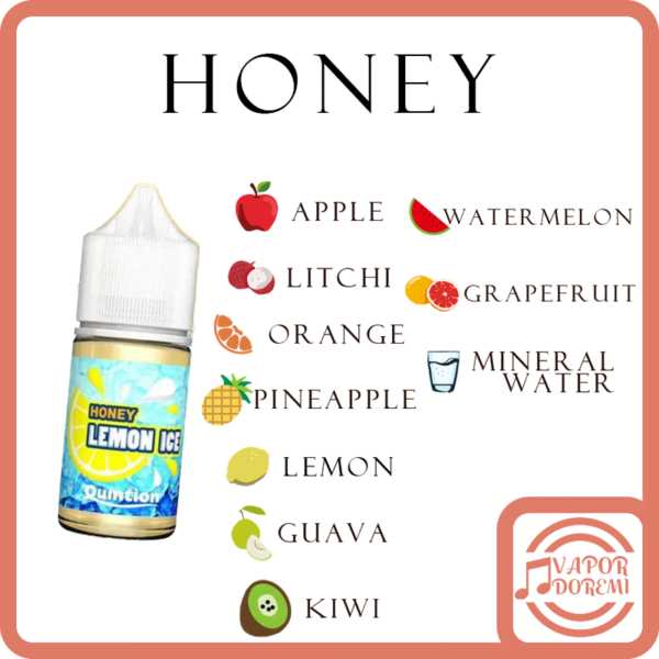 [3-4分涼]Honey檸檬之淚 蜂蜜檸檬 蘋果冰 奇異果 荔枝冰 橙子冰 小煙油30ML 35MG 微涼不甜膩的味覺感受