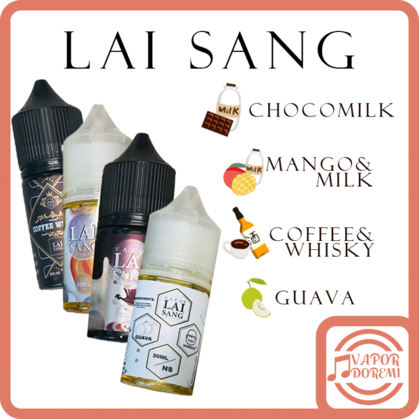 [2分涼][本土品牌] Lai Sang 賴桑 紅心芭樂 芒果奶昔 巧克力牛奶(不涼) 咖啡威士忌(不涼) 小煙油30ML 0MG/30MG 一款絕對讓人驚艷的芭樂