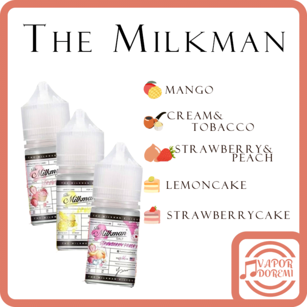 [3分涼]The Milkman送奶工\牛奶男\牛奶先生\幻彩煙油 芒果冰 奶油煙草 草莓蛋糕 小煙油30ML 35MG