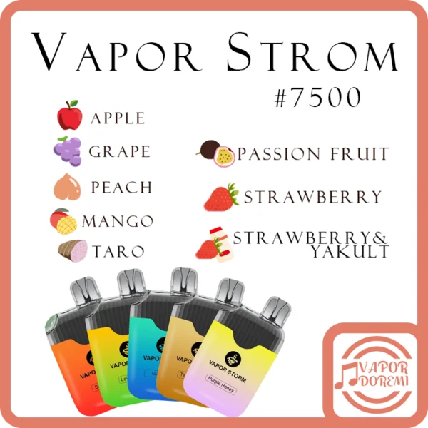 [暫缺]Vapor strom 風暴 一次性\拋棄式電子菸 \可充電 #7500口5%