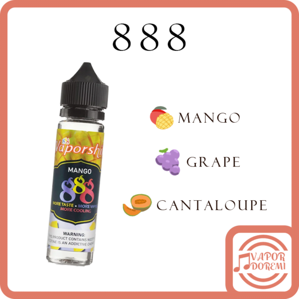 [馬來西亞原裝正品] 888 大煙油 (芒果暫缺) 葡萄 哈密瓜 芒果 60ML 6MG
