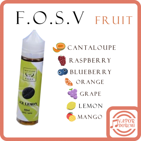 [美國品牌] F.O.S.V. 鋼鐵果(水果系列) 葡萄冰 芒果冰 哈密瓜冰 荔枝冰 藍莓薄荷 檸檬冰 莓果冰 大煙油60ML 3MG
