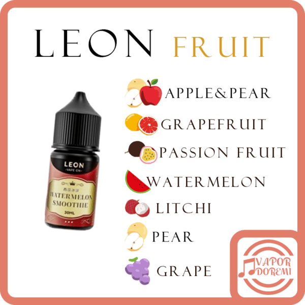 [3分涼]Leon 里昂 水果系列 蘋果雪梨|葡萄柚|百香果|西瓜|荔枝|冰糖雪梨|葡萄|蘋果 小煙油30ML 30MG