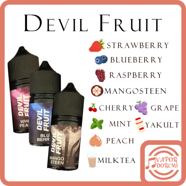 [2-3分涼][美國品牌] Devil Fruit 惡魔之吻\惡魔果實 草莓|藍莓|覆盆子|山竹|櫻桃|葡萄|蜜桃|薄荷|養樂多|黑糖奶茶  小煙油30ML 35MG