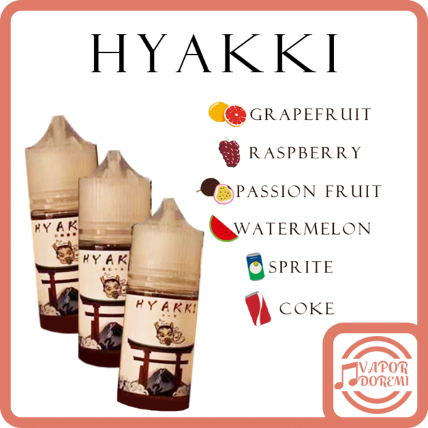 [3分涼]Hyakki 百鬼夜行(哈婭崎) 血橙|莓果|百香|西瓜|檸檬蘇打(汽水)|可樂 小煙油30ML 35MG