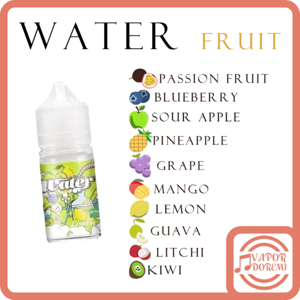 [3分涼][美國品牌] Water 瓦特 水果系列 百香果|藍莓|青蘋果|葡萄|芒果|檸檬|芭樂|荔枝|奇異果 小煙油 30ML 0MG/35MG