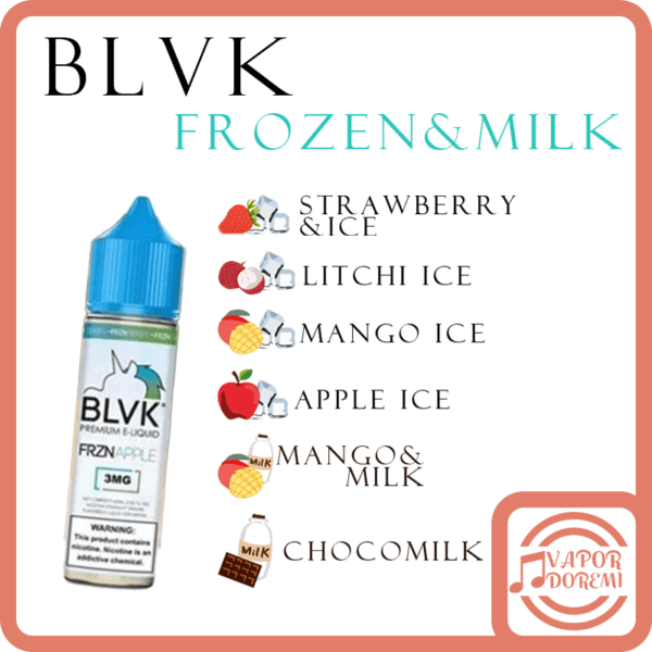 [新口味上架!!][2-3分涼][美國品牌] BLVK 獨角獸大煙 冰凍&牛奶系列 [新口味]冰凍薄荷 大煙油60ML 3MG
