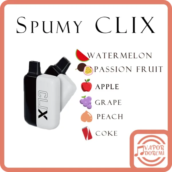 [Samele&萃茶聯名] Spumy Clix 多口數\一次性\拋棄式電子菸 #7500口 *購買方式 任2口味+一顆主機電池