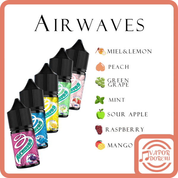 [5分涼]Airwaves 爆涼口香糖系列 藍莓 薄荷 勁涼MAX 葡萄 蜜桃 青蘋果 野莓 芒果 蜂蜜檸檬 小煙油30ML 30MG