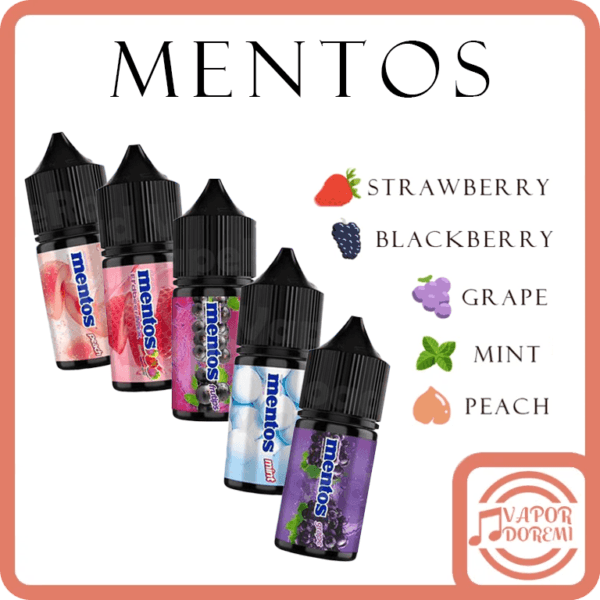 [3分涼]MENTOS 曼陀珠 葡萄 草莓 蜜桃 白薄荷 黑加侖 小煙油30ML 30MG